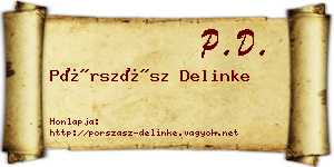 Pórszász Delinke névjegykártya